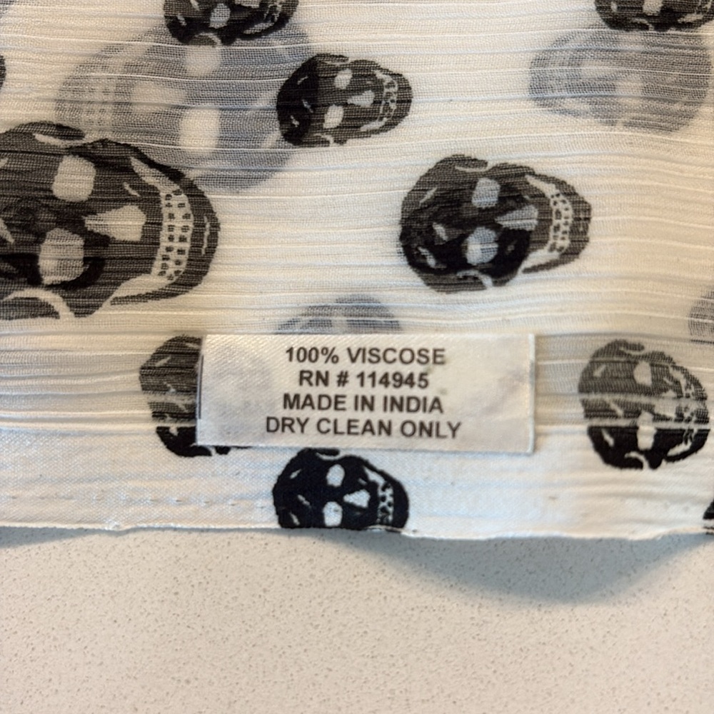 Skull Patterned Scarf - image 3